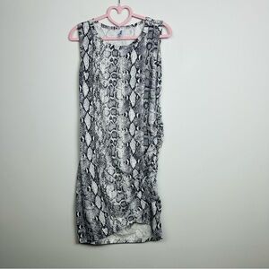 Himone Snakeskin Pattern Mini Fitted Dress Size Large